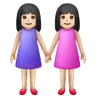 Women Holding Hands: Light Skin Tone Emoji 👭🏻 image - Samsung style