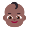 Baby: Medium-Dark Skin Tone Emoji 👶🏾 image - Microsoft Classic 2D style