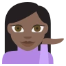Person Tipping Hand: Dark Skin Tone Emoji 💁🏿 image - EmojiTwo style