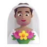 Man With Veil: Medium Skin Tone Emoji 👰🏽‍♂️ image - Microsoft 3D Fluent style
