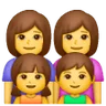 Family: Woman, Woman, Girl, Boy Emoji 👩‍👩‍👧‍👦 image - Samsung style