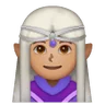 Woman Elf: Medium Skin Tone Emoji 🧝🏽‍♀️ image - Samsung style
