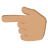 Backhand Index Pointing Left: Medium Skin Tone