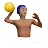 Man Playing Water Polo: Medium Skin Tone