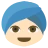 Person Wearing Turban: Light Skin Tone