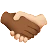 Handshake: Medium-Dark Skin Tone, Light Skin Tone