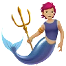 Merperson: Medium-Light Skin Tone Emoji 🧜🏼 image - Apple style