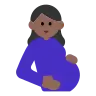 Pregnant Woman: Medium-Dark Skin Tone Emoji 🤰🏾 image - Tossface style