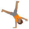 Person Cartwheeling: Medium Skin Tone Emoji 🤸🏽 image - Google Noto Color style