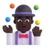 Man Juggling: Dark Skin Tone Emoji 🤹🏿‍♂️ image - Microsoft 3D Fluent style