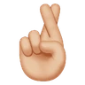 Crossed Fingers: Medium-Light Skin Tone Emoji 🤞🏼 image - Huawei Harmony OS style