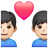Couple With Heart: Man, Man, Light Skin Tone