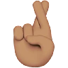 Crossed Fingers: Medium Skin Tone Emoji 🤞🏽 image - Apple style