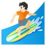 Person Surfing: Light Skin Tone Emoji 🏄🏻 image - Google Noto Color style