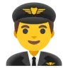 Man Pilot Emoji 👨‍✈️ image - Google Noto Color style
