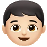 Boy: Light Skin Tone Emoji 👦🏻 image - Apple style
