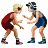 Men Wrestling: Medium-Light Skin Tone, Light Skin Tone