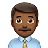 Man Office Worker: Medium-Dark Skin Tone