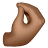 Pinched Fingers: Medium-Dark Skin Tone Emoji 🤌🏾 image - Samsung style