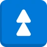 Schwarzes nach oben zeigendes doppeltes Dreieck Emoji ⏫ image - Skype style