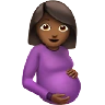 Pregnant Woman: Medium-Dark Skin Tone Emoji 🤰🏾 image - Apple style