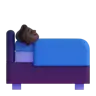 Person In Bed: Dark Skin Tone Emoji 🛌🏿 image - Microsoft 3D Fluent style