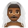 Man With Veil: Medium-Dark Skin Tone Emoji 👰🏾‍♂️ image - WhatsApp style