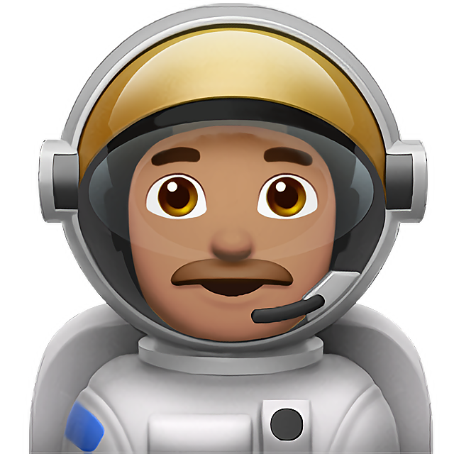 Man Astronaut: Medium Skin Tone