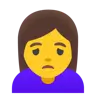 Woman Frowning Emoji 🙍‍♀️ image - Google Noto Color style