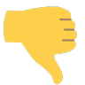 Thumbs Down Sign Emoji 👎 image - Skype style