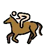 Horse Racing: Light Skin Tone Emoji 🏇🏻 image - OpenMoji style