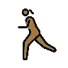 Woman Running: Medium-Dark Skin Tone Emoji 🏃🏾‍♀️ image - OpenMoji style