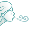 Visage soufflant Emoji 🌬 image - Emojidex style