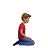 Man Kneeling Facing Right: Medium Skin Tone