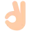 Ok Hand: Light Skin Tone