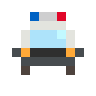 Voiture de police à l’approche Emoji 🚔 image - SerenityOS style