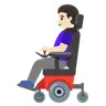Woman In Motorized Wheelchair: Light Skin Tone Emoji 👩🏻‍🦼 image - Google Noto Color style