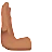 Leftwards Pushing Hand: Medium Skin Tone