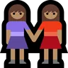 Women Holding Hands: Medium Skin Tone Emoji 👭🏽 image - Microsoft Windows 10 Segoe UI Emoji style