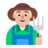 Man Farmer: Medium-Light Skin Tone Emoji 👨🏼‍🌾 image - Microsoft Classic 2D style