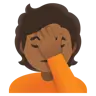 Person Facepalming: Medium-Dark Skin Tone Emoji 🤦🏾 image - Google Noto Color style