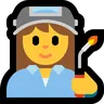 Woman Factory Worker Emoji 👩‍🏭 image - Microsoft Windows 10 Segoe UI Emoji style