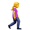 Woman Walking Facing Right Emoji 🚶‍♀️‍➡️ image - Apple style