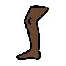 Leg: Dark Skin Tone Emoji 🦵🏿 image - OpenMoji style