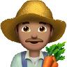 Man Farmer: Medium Skin Tone Emoji 👨🏽‍🌾 image - Apple style