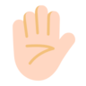 Raised Hand: Light Skin Tone Emoji ✋🏻 image - Microsoft Classic 2D style
