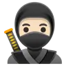 Ninja: Light Skin Tone Emoji 🥷🏻 image - Google Noto Color style