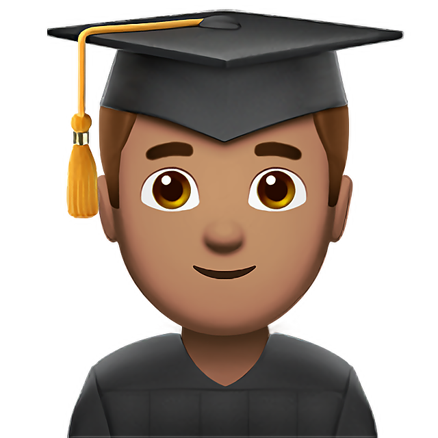 Man Student: Medium Skin Tone
