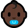 Baby: Dark Skin Tone Emoji 👶🏿 image - Microsoft Windows 10 Segoe UI Emoji style