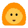 Woman: Curly Hair Emoji 👩‍🦱 image - Tossface style